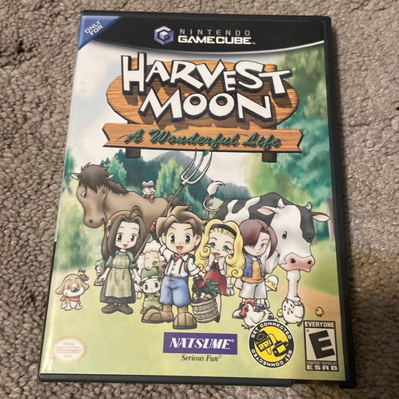 Nintendo GameCube Harvest Moon A Wonderful Life Authentic Case, Disc and Book - Picture 1 of 5
